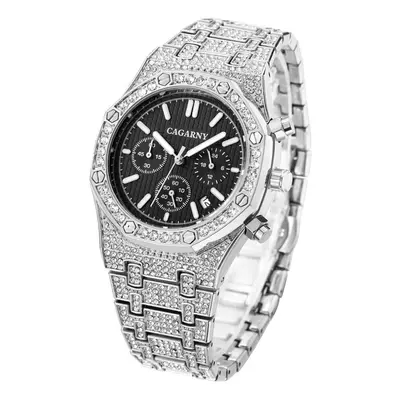 Full Bling Diamond Watch for Men Hip Hop Iced Out Men Watches Luxury Quartz Watch Man