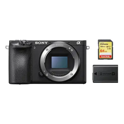 SONY A6500 Body Black + 64GB SD card + NP-FW50 Battery