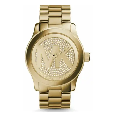 Michael Kors Women's Runway WatchÂ¦Gold Crystal PaveÂ¦Logo Dial FashionÂ¦MK5706