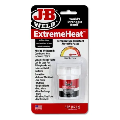 JB Weld ExtremeHeat High Temperature Resistant Metallic Paste-3 oz