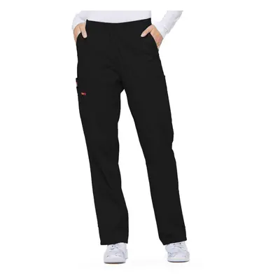 Dickies womens Signature Elastic Waist medical scrubs pants Black X-Small Petite US