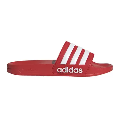 adidas Unisex Adilette Shower Slide Sandal Vivid Red/White/Vivid Red US Women