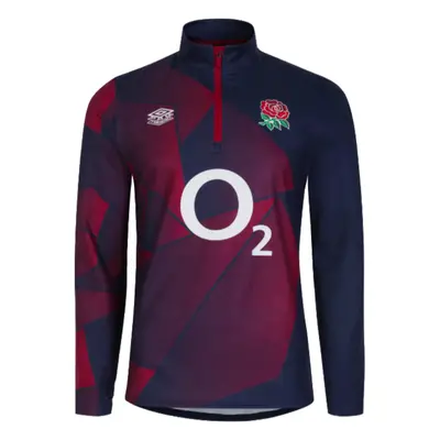 (3XL) England Rugby Warm Up Mid Layer Top (Navy Blazer)