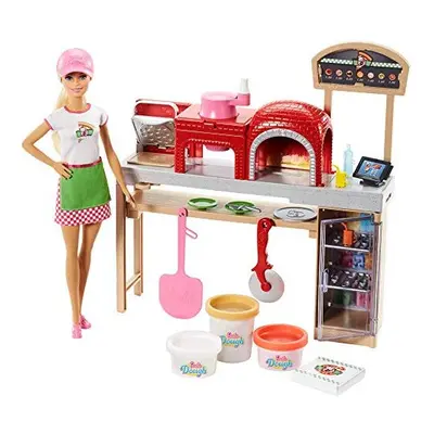 Barbie FHR09 Pizza Chef Doll and Playset, Multicolour