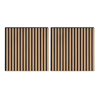 vidaXL Acoustic Wall Panels pcs Slatted 60.5x60 cm Oak Veneer acoustic panel