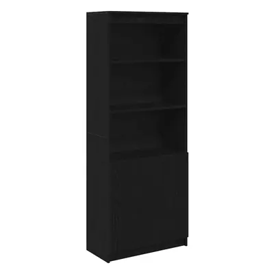 (black, cm) vidaXL Highboard Black Oak 37.5x35x180 cm Engineered Wood cabinet side cabinet