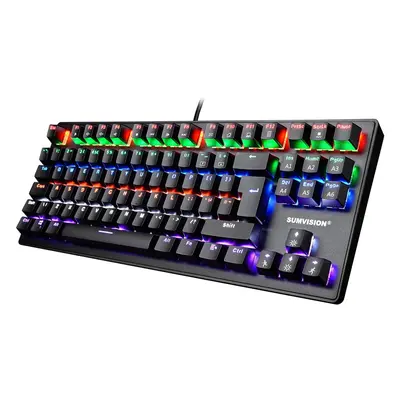 Sumvision Acies Mechanical LED Gaming Keyboard Full Tenkeyless Tkl Multicolour Illuminated 100% 