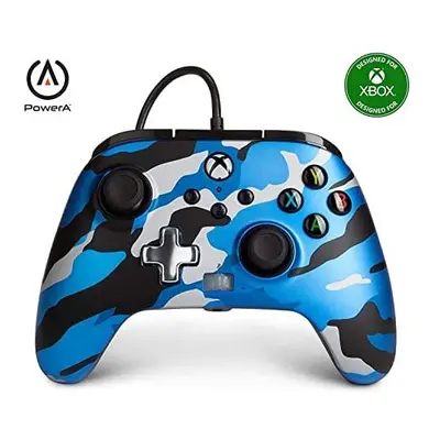 PowerA Enhanced Wired Controller for Xbox - Metallic Blue Camo, Gamepad, Wired Video Game Contro