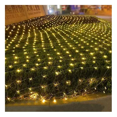 (Warm White) 6X4M LED Net Mesh String Light Christmas Fairy Light Garland Outdoor Garden Wedding