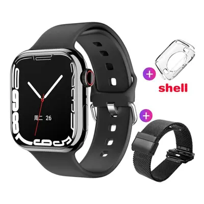 (Black, Milan mesh steel) Smart Watch Women Ultra Series NFC Smartwatch Men BT Call Waterproof W