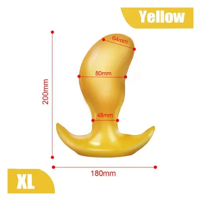 (Yellow XL) Adult Games Butt Plug Prostate Massager Big Dildos Huge Anal Plug Sm Toys Anus Expan