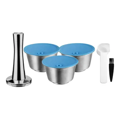 (silver, Capsule+1 Tamper) [i Cafilas][yd-d1] Coffee Capsule Reusable Stainless Steel Filter Cup