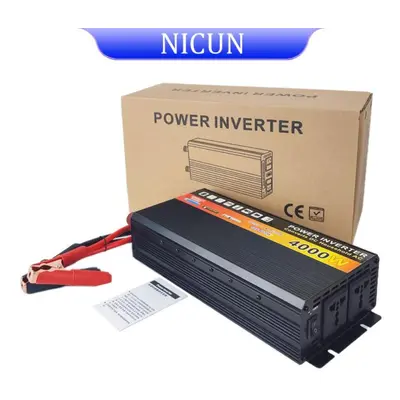 (12V4000W) High Power 12v/24v To 110v 3000w/4000w Vehicle Home Inverter