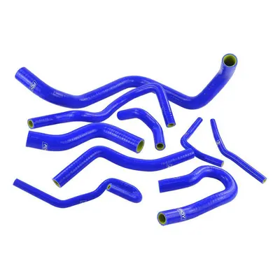 9 Pcs Blue & Yellow D15/16 Silicone Radiator Coolant Hose , Silicone Hose Kit With Pqy Logo For 