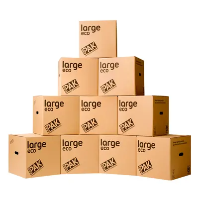 (Large, Pack of 10) StorePAK Eco Storage & Moving Cardboard Boxes