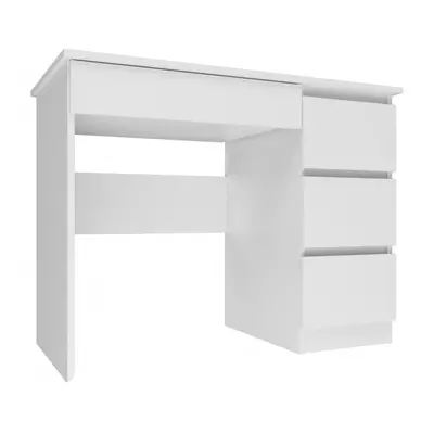 (White) MESO - Straight desk modern style desk/bedroom - 98x51x76 cm - drawers