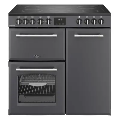 Belling Farmhouse 90E 90cm Electric Range Cooker with Ceramic Hob â Anthracite, Versatile & Ef