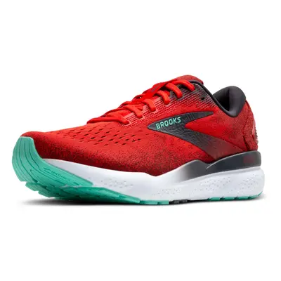 Brooks Mens Ghost Neutral Running Shoe - Fiery Red/Ebony/Cockatoo - 9.5 Medium