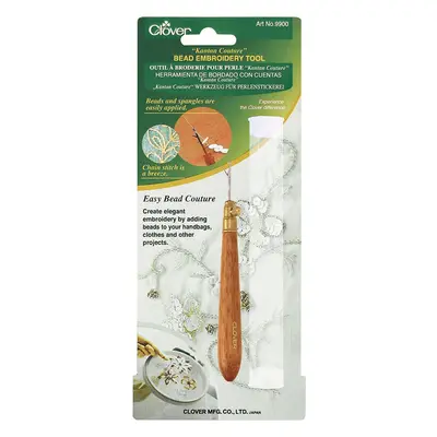 Clover Kantan Couture Bead Embroidery Tool, Wood