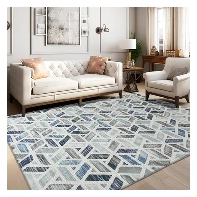 (200 x cm (6 ft in x ft 5in), Zara) Extra Large Area Rugs Printed Geometric Traditional Carpets 