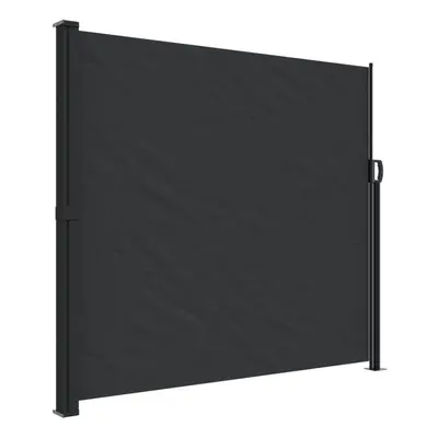 vidaXL Retractable Side Awning Outdoor Privacy Screen Shade Black 180x500 cm