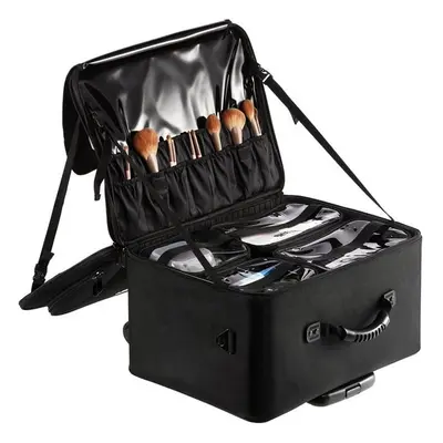 Vevor HZBXLGS3C000ZDTHJV0 Large Storage Tiers Rolling Makeup Train Case