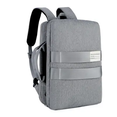 (Grey) Backpack Laptop Bag Classic Business Backpacks Mens Shoulder Bag Handbag Casual Travel Ba