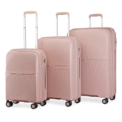 (20+24+28 inch) Nude Color 14/20/24/28 Inch PP Hard Shell Suitcase