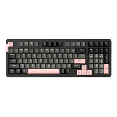 (Pink) Customized Mechanical Gaming Keyboard Keys Wired Type-C PBT Keycaps Hot Swappable Gasket 