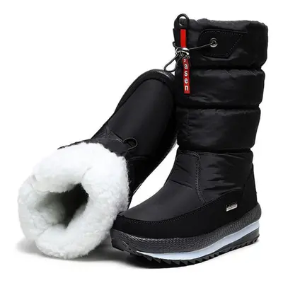 (black, 7.5) Women Snow Boots