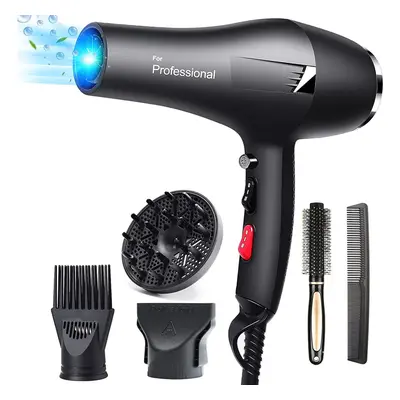 Professional Hair Dryer 2400W AC Motor Fast Drying Salon Ionic Diffuser Hairdryer