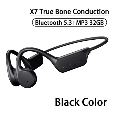 (x7-Black-32G) X7/X10 IPX8 Waterproof Swimming Bone Conduction Bluetooth 5.3 Headphone