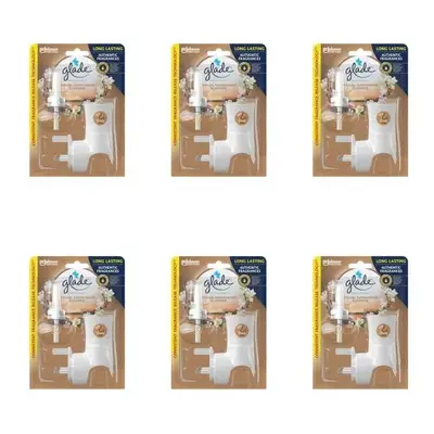 Glade Electric Scented Oil Holder & Refill, Sandalwood & Jasmine, 20ml (Pack of 6)