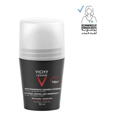 Vichy Homme 72HR Anti-Perspirant Deodorant Extreme Control Maximum Sweat and Odor Protection for