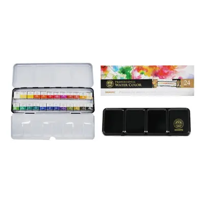 Mungyo Sargent Artist Quality 24ct Professional Watercolor Set, Tin Case (mwph-24c)