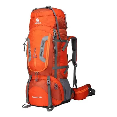 (orange) 75l High-capacity Mountaineering Bag Camping Camping Hiking Multi Hanging Backpack Wate