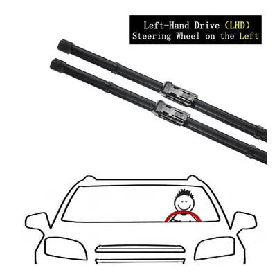 (LHD) 2pcs For Zeekr 2023 Front Wiper Blades Rubber Windshield Windscreen Window Brushes Cleanin