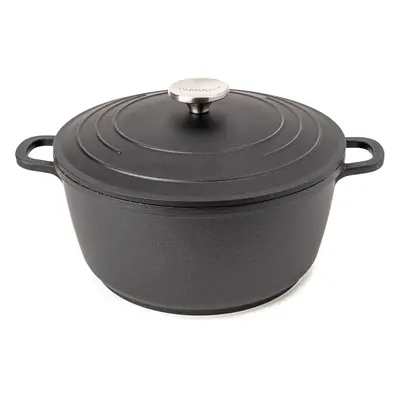 (4L, Black) Non-Stick Aluminium Pot with Lid â Sturdy Deep Dutch Oven â Casserole Pot with E