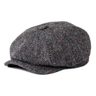 BOTVELA Men's Panel Wool Blend Newsboy Flat Cap Herringbone Tweed Ha