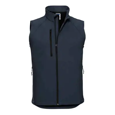 (M, French Navy) Russell Mens Softshell Gilet