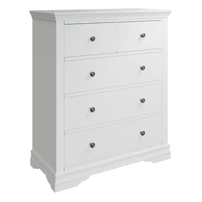 (White - Drawer) Chest 3/5/6 Drawers Dresser Bedroom Storage Solid Pine MDF