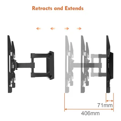 Perlegear TV Wall Bracket Max VESA 600x400 mm For Inch LED LCD Plasma & Curved Screens up to 60k