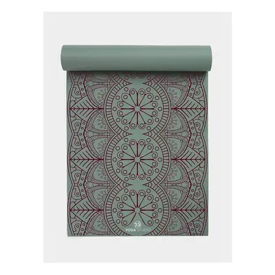 (Sage Green Mat - Dew Drop Mandala) Yoga Studio Designed Sticky Yoga Mat 6mm