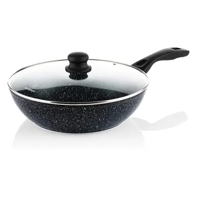 (Black MArble) Westinghouse Wok Non Stick Induction Wok Pan