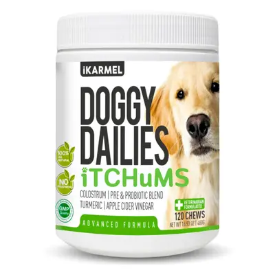 Doggy Dailies iTCHuMS | Itchy Dog Skin Relief | Probiotcs Dogs Allergy Itch Treats Anti Scratchi