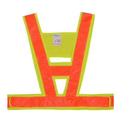 (Orange) High Visibility Reflective Vest Safety Strap Vests