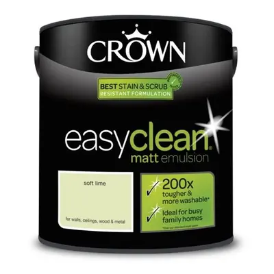 Crown - Easyclean Matt Emulsion - 2.5L Soft Lime