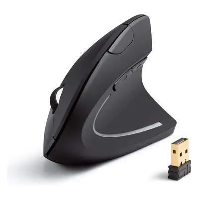 AK-UBA 2.4G Wireless Vertical Ergonomic Optical Mouse, / /1600 DPI, Buttons for Laptop, Desktop,