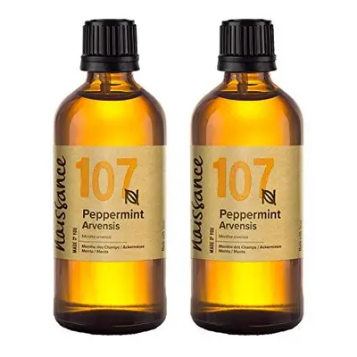 Naissance Peppermint (Arvensis) Essential Oil 200ml (2 x 100ml) - Pure, Natural, Cruelty Free, V