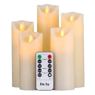 Flameless Candles Set of Realistic Dancing LED Flickering Wick for Parties Home Battery Powered